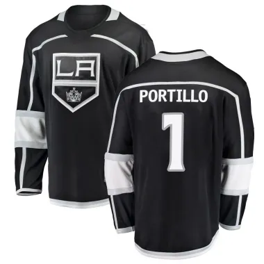 Black Men's Erik Portillo Breakaway Los Angeles Kings Home Jersey