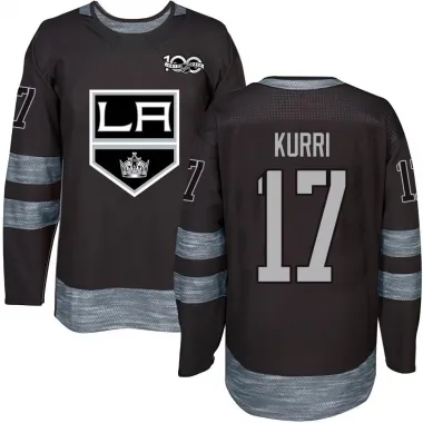 Black Men's Jari Kurri Authentic Los Angeles Kings 1917-2017 100th Anniversary Jersey