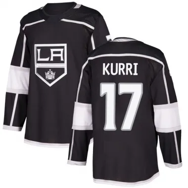 Black Men's Jari Kurri Authentic Los Angeles Kings Home Jersey