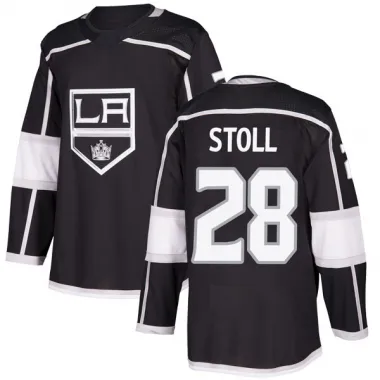 Black Men's Jarret Stoll Authentic Los Angeles Kings Home Jersey