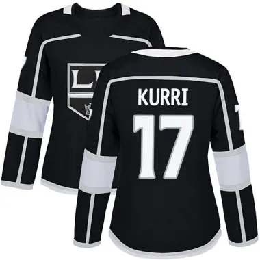 Black Women's Jari Kurri Authentic Los Angeles Kings Home Jersey