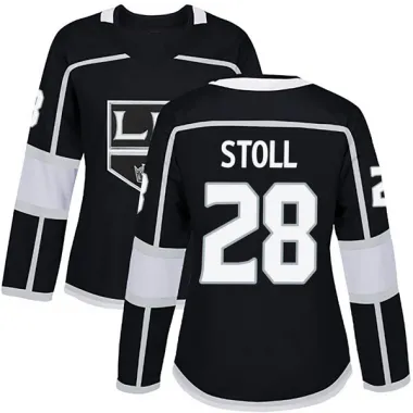 Black Women's Jarret Stoll Authentic Los Angeles Kings Home Jersey