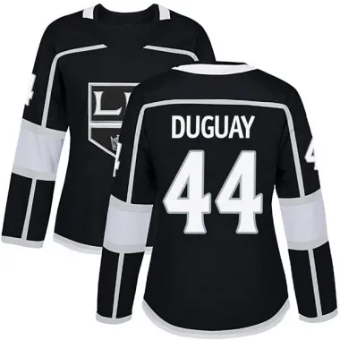 Black Women's Ron Duguay Authentic Los Angeles Kings Home Jersey