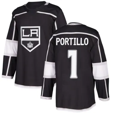 Black Youth Erik Portillo Authentic Los Angeles Kings Home Jersey