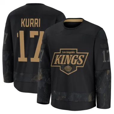 Black Youth Jari Kurri Premium Los Angeles Kings 2024 Military Appreciation Practice Jersey