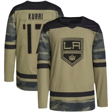 Camo Men's Jari Kurri Authentic Los Angeles Kings Military Appreciation Practice Jersey
