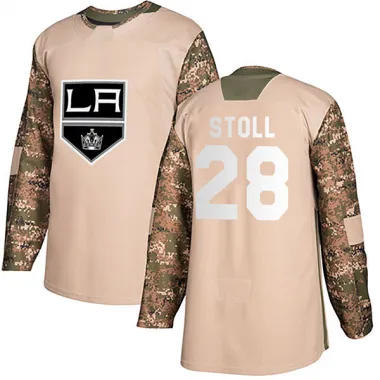 Camo Men's Jarret Stoll Authentic Los Angeles Kings Veterans Day Practice Jersey