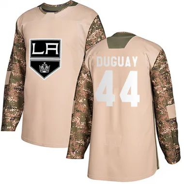 Camo Men's Ron Duguay Authentic Los Angeles Kings Veterans Day Practice Jersey