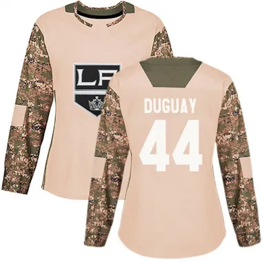 Camo Women's Ron Duguay Authentic Los Angeles Kings Veterans Day Practice Jersey