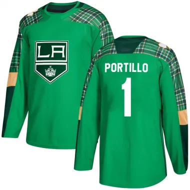Green Men's Erik Portillo Authentic Los Angeles Kings St. Patrick's Day Practice Jersey