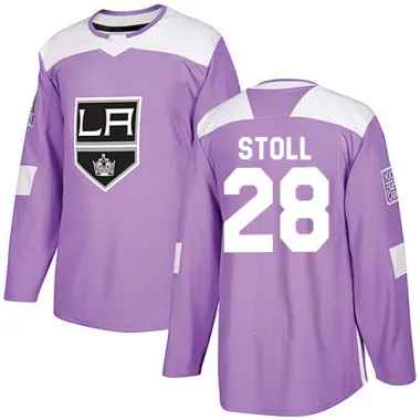 Purple Men's Jarret Stoll Authentic Los Angeles Kings Fights Cancer Practice Jersey