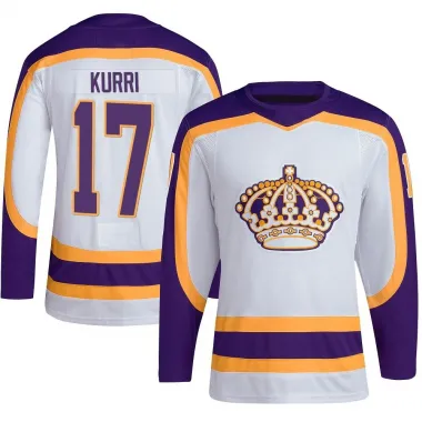 White Men's Jari Kurri Authentic Los Angeles Kings Reverse Retro 2.0 Jersey
