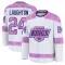 White Men's Scott Laughton Premium Los Angeles Kings 2024 Hockey Fights Cancer Practice Jersey